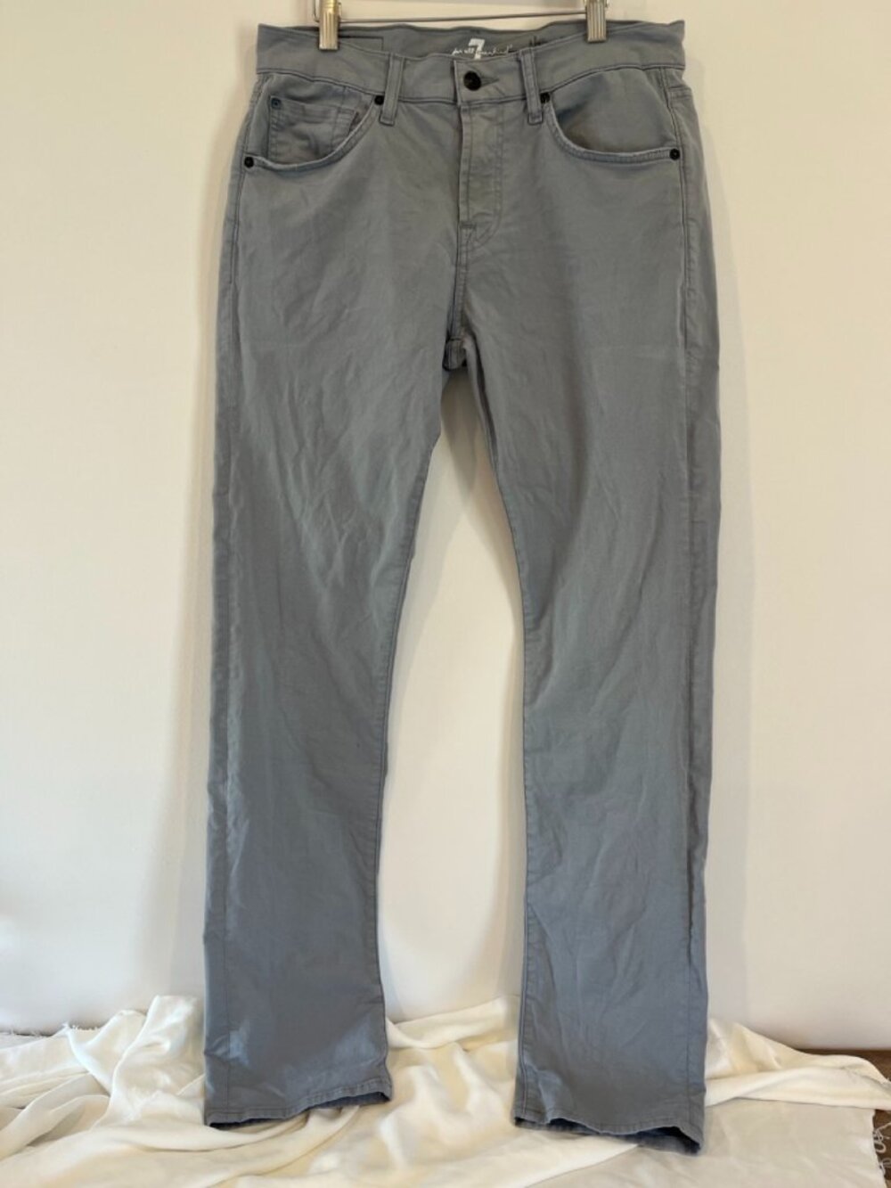 7 For All Mankind The Straight Total Twill Pants Grey 30x30